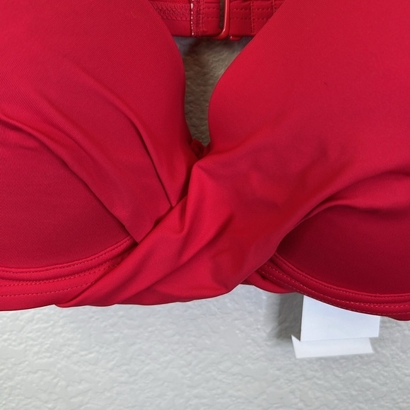 Sea Level Cross Front Red Bikini Top Size 8 - Picture 6 of 12